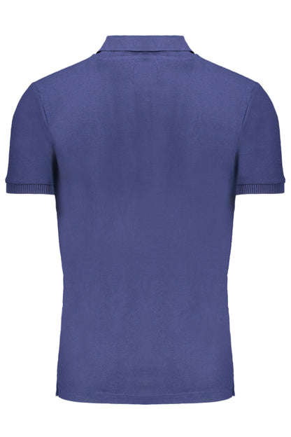 GIAN MARCO VENTURI MEN'S SHORT SLEEVED POLO SHIRT BLUE