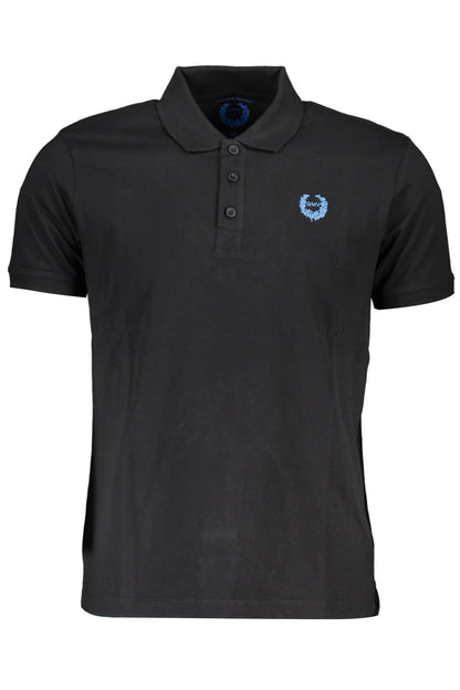 GIAN MARCO VENTURI MEN'S SHORT SLEEVE POLO BLACK