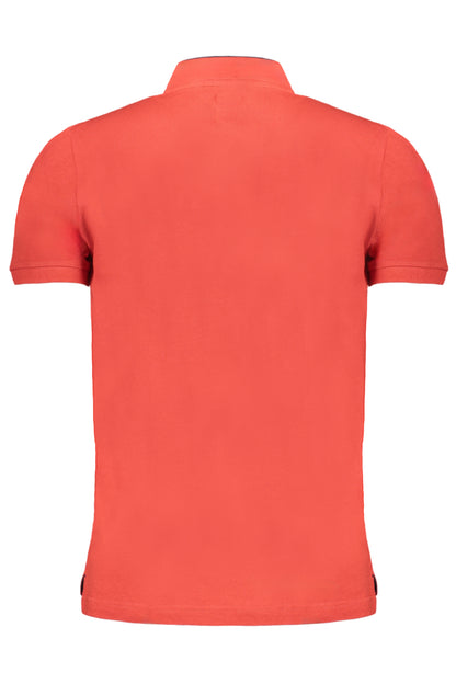 GIAN MARCO VENTURI MEN'S RED SHORT SLEEVED POLO SHIRT