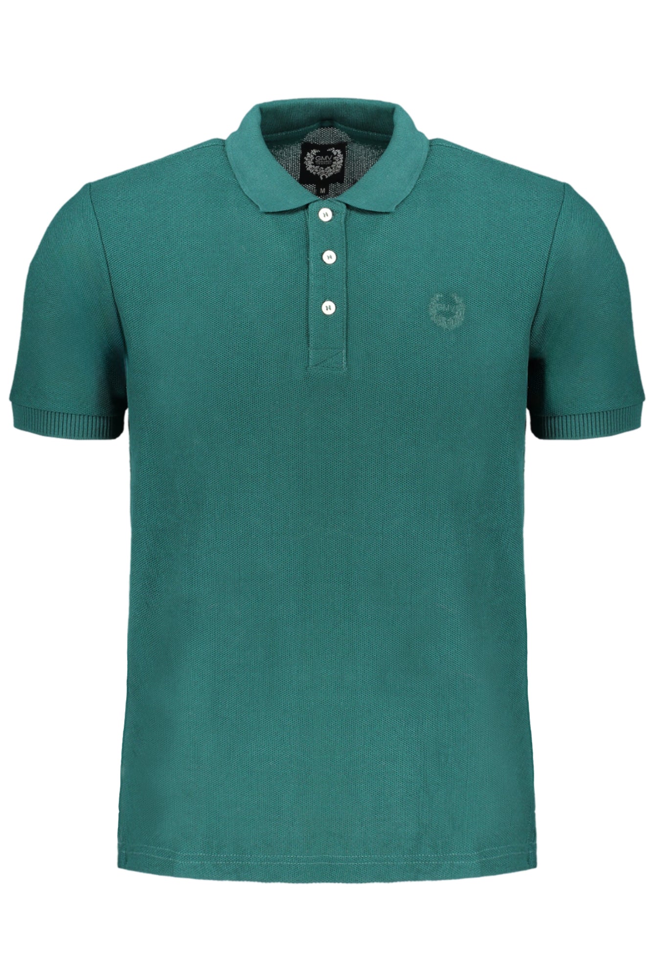 GIAN MARCO VENTURI GREEN MEN'S SHORT SLEEVED POLO SHIRT