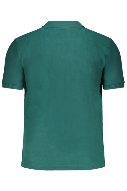 GIAN MARCO VENTURI GREEN MEN'S SHORT SLEEVED POLO SHIRT