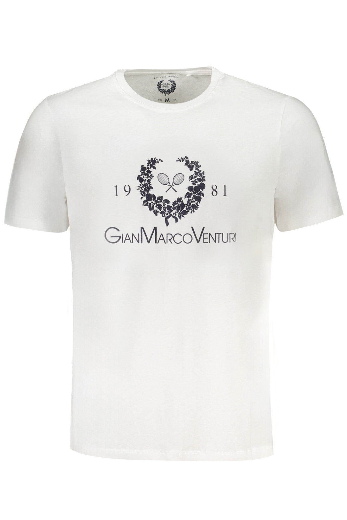 GIAN MARCO VENTURI MEN'S SHORT SLEEVED T-SHIRT WHITE