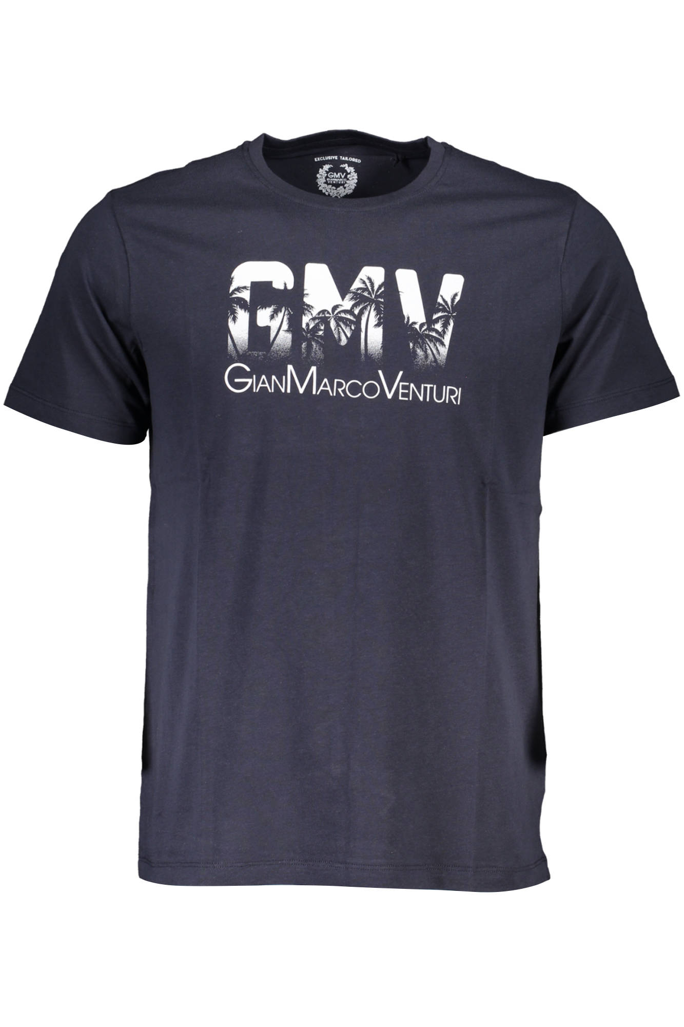 GIAN MARCO VENTURI MEN'S SHORT SLEEVE T-SHIRT BLUE