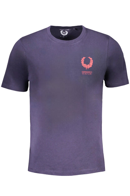 GIAN MARCO VENTURI MEN'S SHORT SLEEVED T-SHIRT BLUE