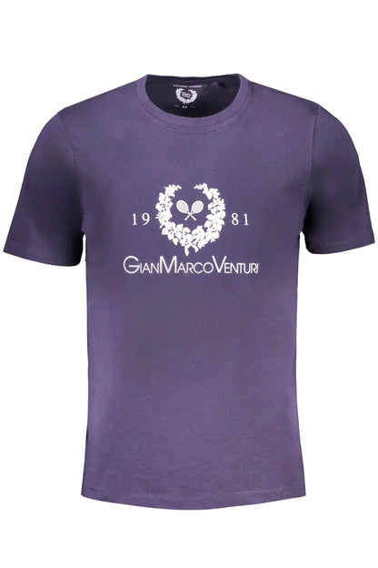 GIAN MARCO VENTURI MEN'S SHORT SLEEVED T-SHIRT BLUE