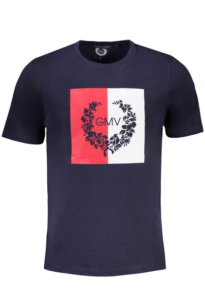 GIAN MARCO VENTURI MEN'S SHORT SLEEVED T-SHIRT BLUE