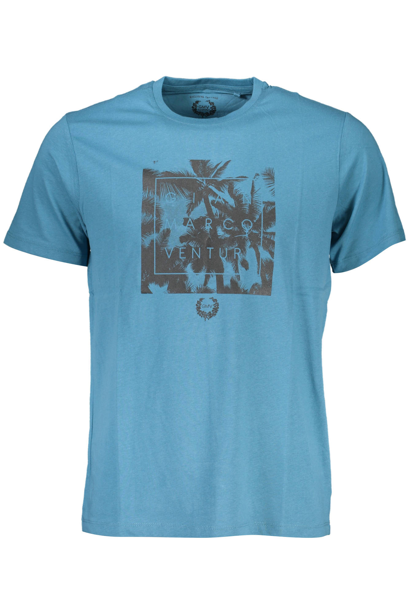 GIAN MARCO VENTURI MEN'S SHORT SLEEVE T-SHIRT BLUE