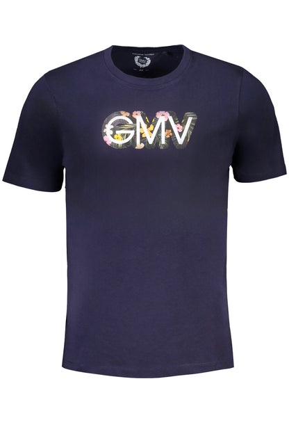 GIAN MARCO VENTURI MEN'S SHORT SLEEVED T-SHIRT BLUE