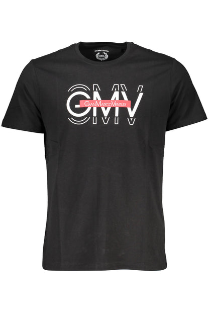GIAN MARCO VENTURI MEN'S SHORT SLEEVE T-SHIRT BLACK