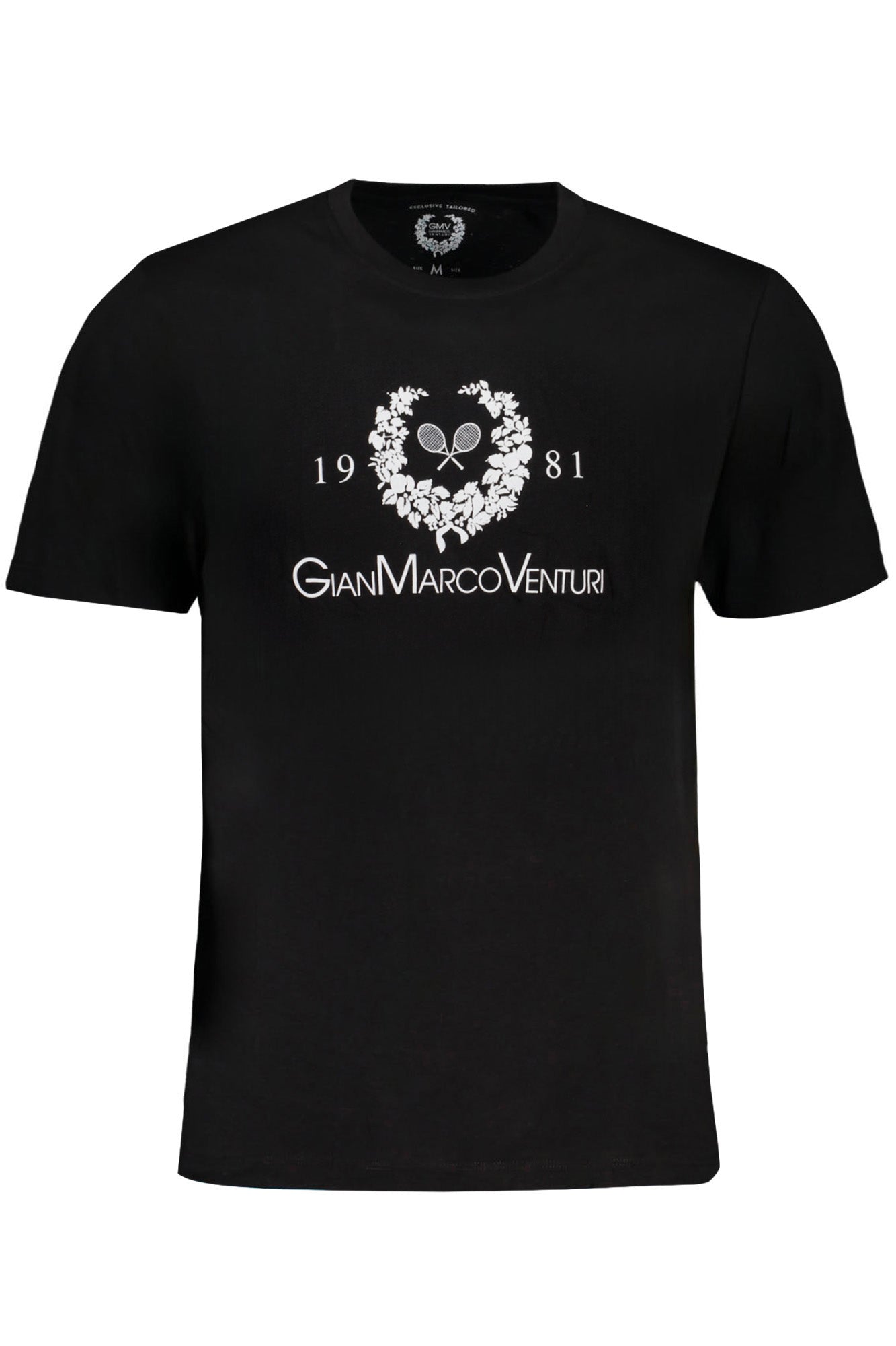 GIAN MARCO VENTURI MEN'S SHORT SLEEVED T-SHIRT BLACK