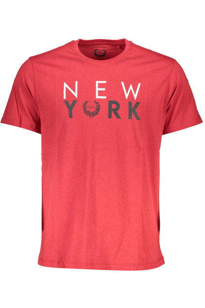 GIAN MARCO VENTURI MEN'S SHORT SLEEVE T-SHIRT RED