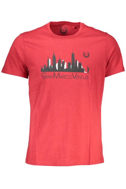 GIAN MARCO VENTURI MEN'S SHORT SLEEVE T-SHIRT RED