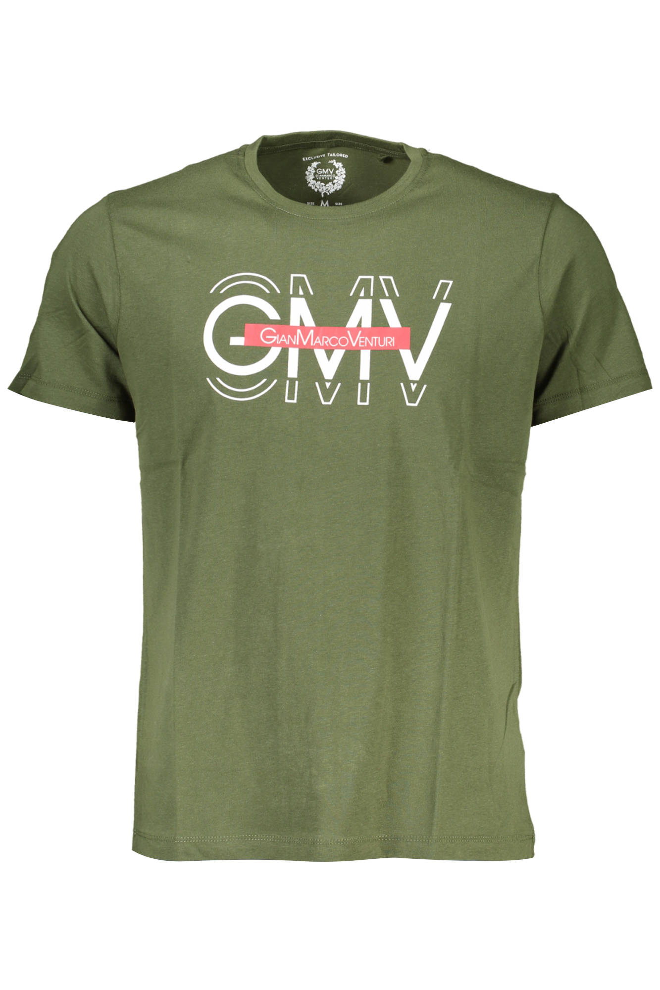 GIAN MARCO VENTURI MEN'S SHORT SLEEVED T-SHIRT GREEN