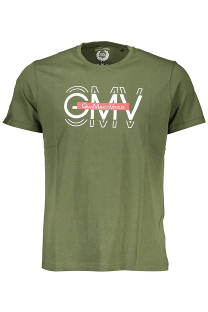 GIAN MARCO VENTURI MEN'S SHORT SLEEVED T-SHIRT GREEN