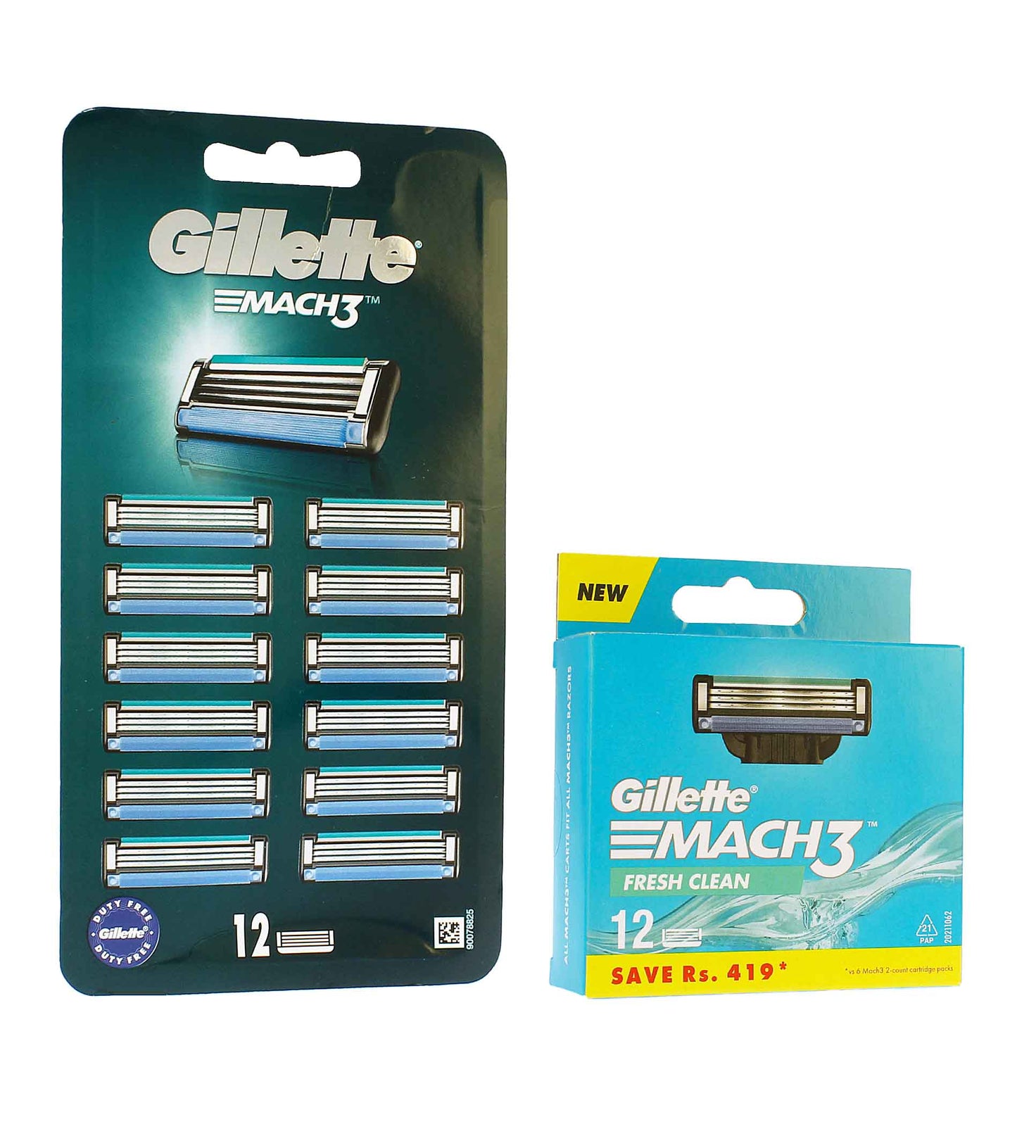 Gillette Mach3 spare blades for men 12 ks