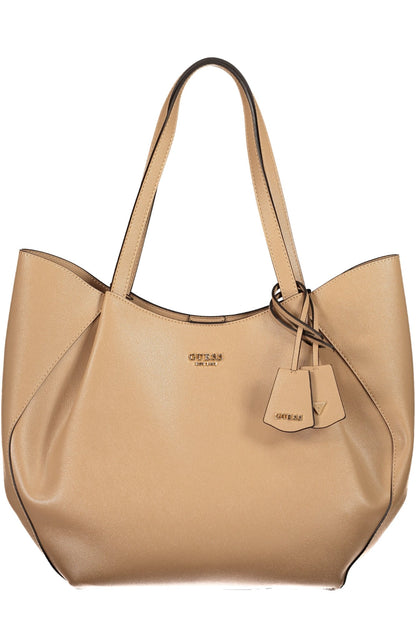 GUESS JEANS WOMEN'S BEIGE BAG