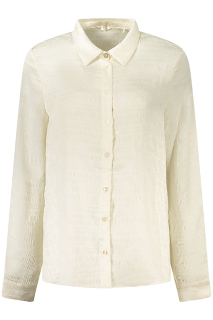 GUESS JEANS WOMEN'S LONG-SLEEVED SHIRT WHITE