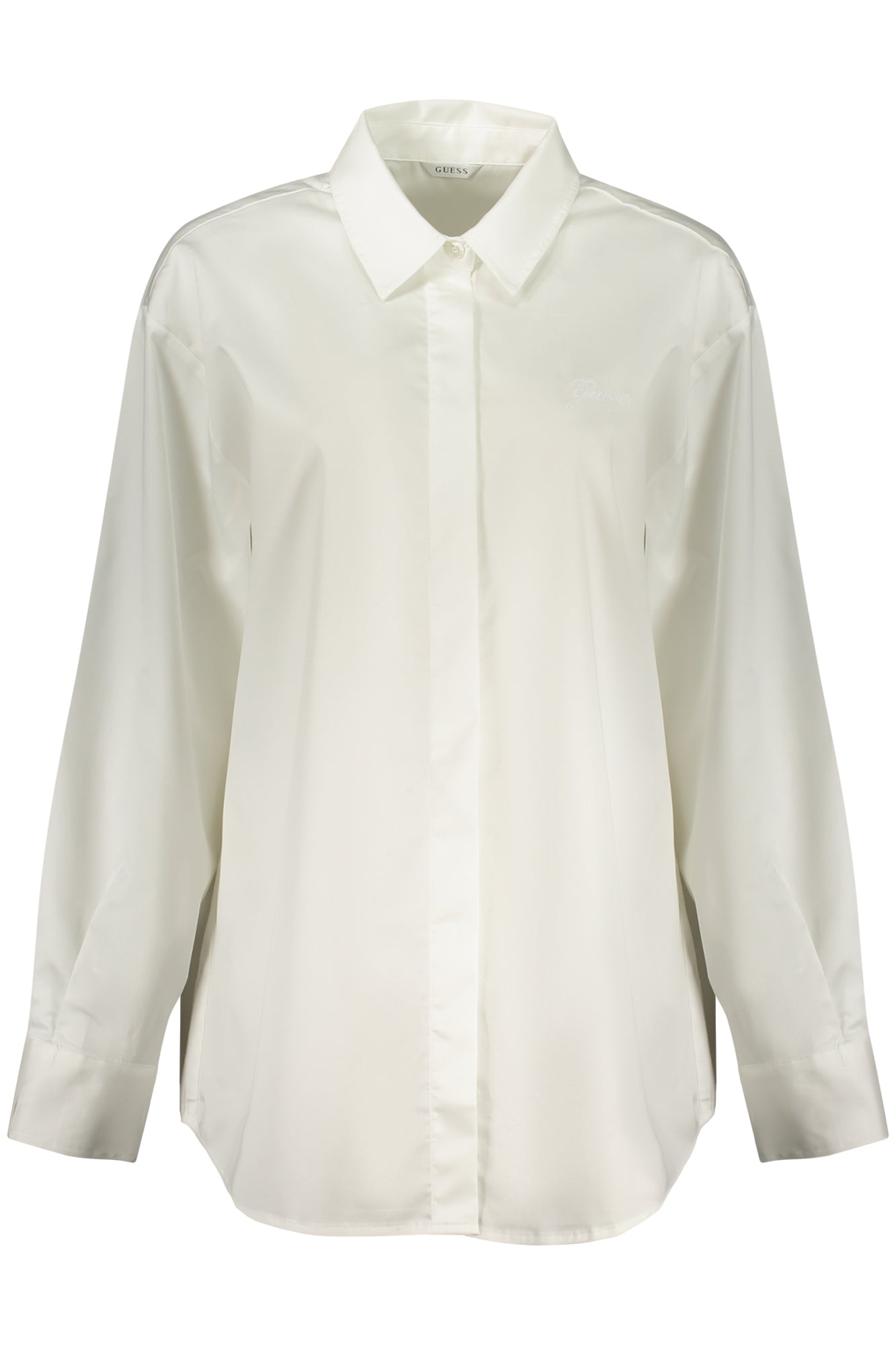 GUESS JEANS WOMEN'S LONG-SLEEVED SHIRT WHITE
