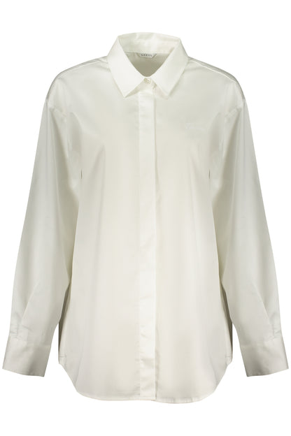 GUESS JEANS WOMEN'S LONG-SLEEVED SHIRT WHITE