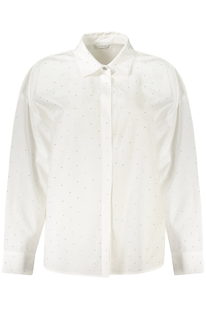 GUESS JEANS WOMEN'S LONG-SLEEVED SHIRT WHITE