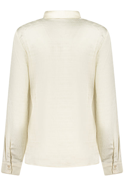 GUESS JEANS WOMEN'S LONG-SLEEVED SHIRT WHITE