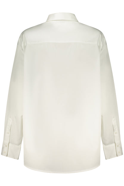 GUESS JEANS WOMEN'S LONG-SLEEVED SHIRT WHITE