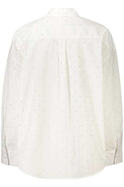 GUESS JEANS WOMEN'S LONG-SLEEVED SHIRT WHITE
