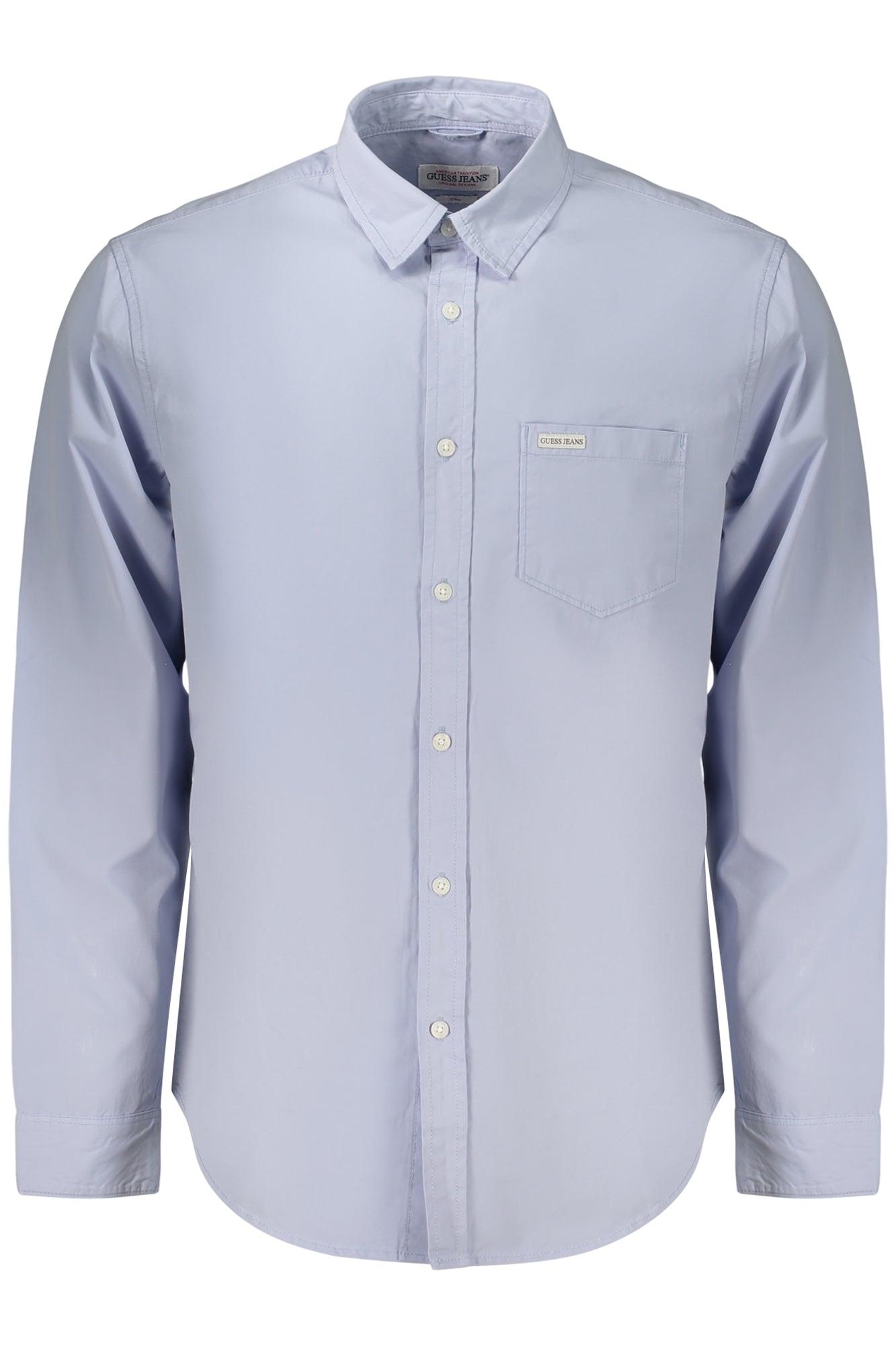 GUESS JEANS MEN'S LONG-SLEEVED SHIRT, BLUE