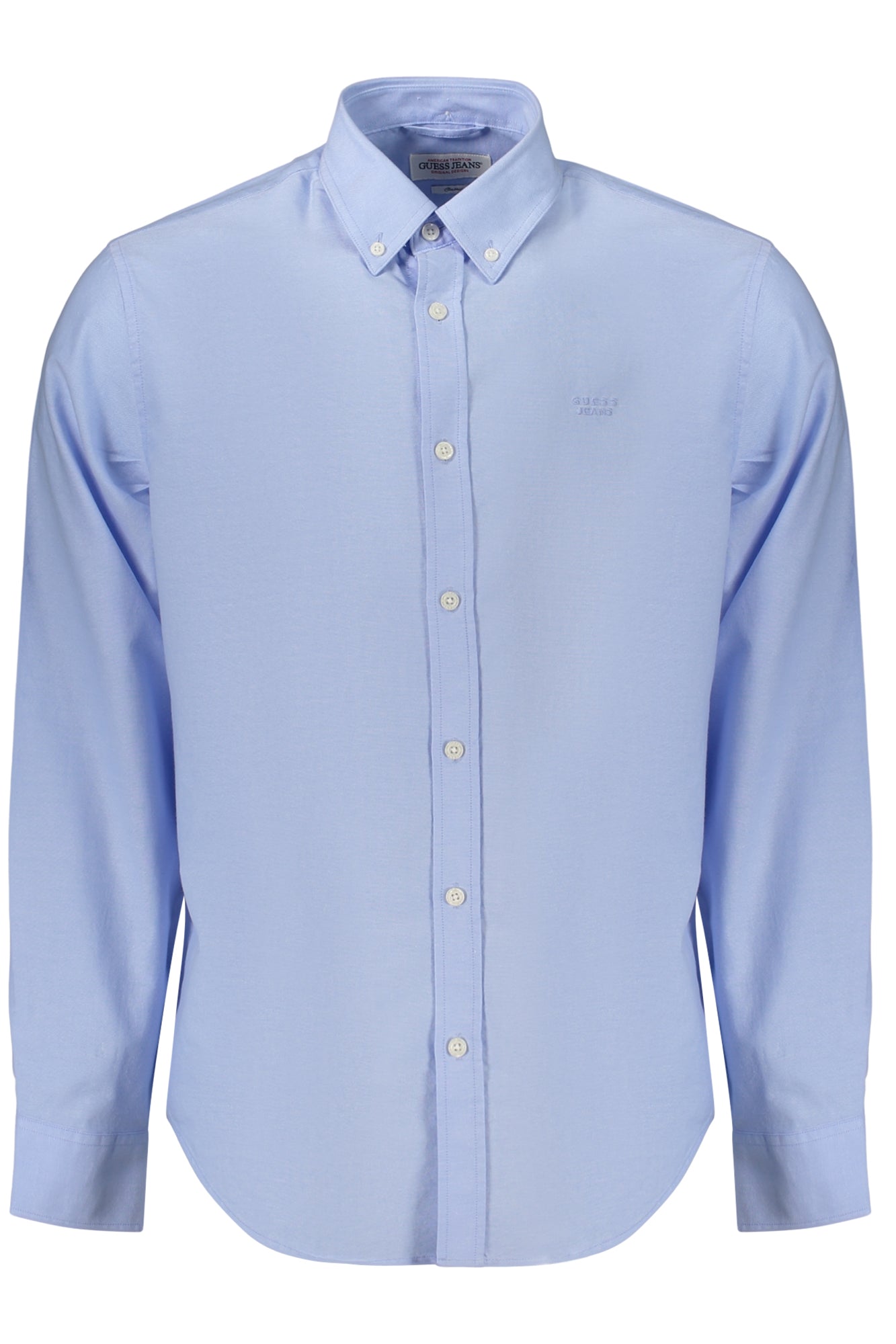 GUESS JEANS MEN'S LONG-SLEEVED SHIRT, BLUE
