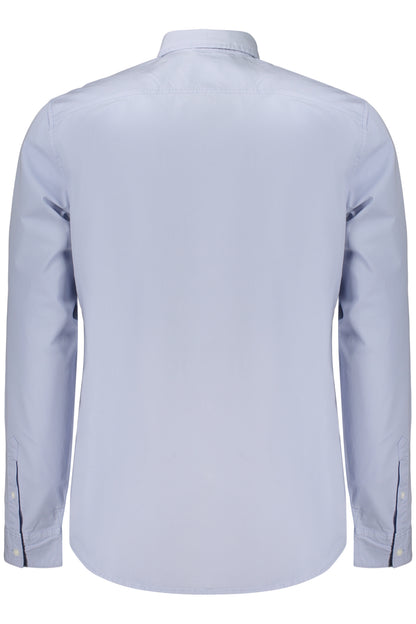 GUESS JEANS MEN'S LONG-SLEEVED SHIRT, BLUE