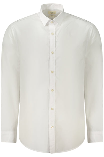 GUESS JEANS MEN'S LONG-SLEEVED SHIRT WHITE