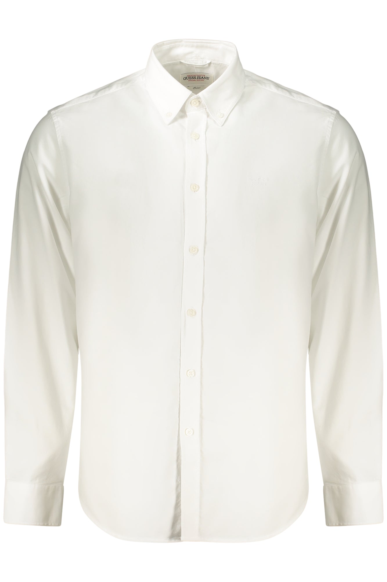 GUESS JEANS MEN'S LONG-SLEEVED SHIRT WHITE