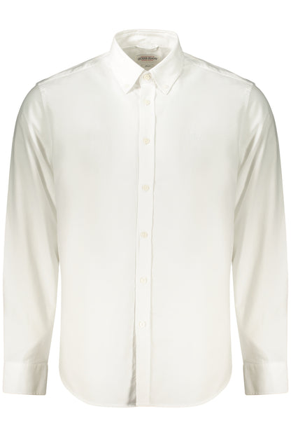 GUESS JEANS MEN'S LONG-SLEEVED SHIRT WHITE