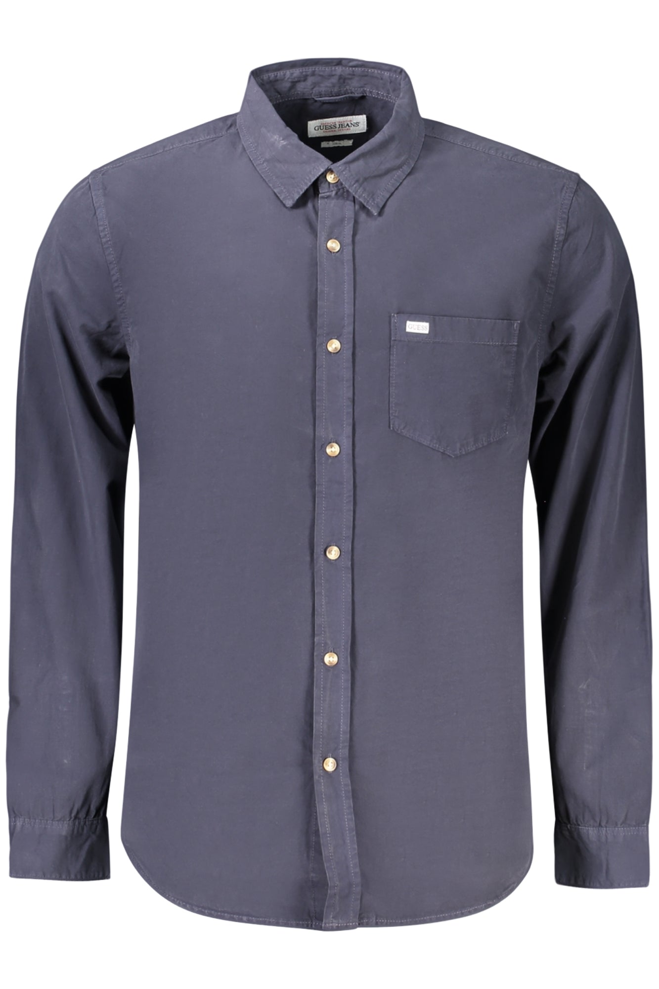 GUESS JEANS MEN'S LONG-SLEEVED SHIRT, BLUE
