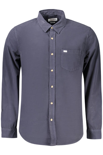 GUESS JEANS MEN'S LONG-SLEEVED SHIRT, BLUE