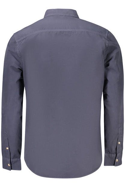 GUESS JEANS MEN'S LONG-SLEEVED SHIRT, BLUE
