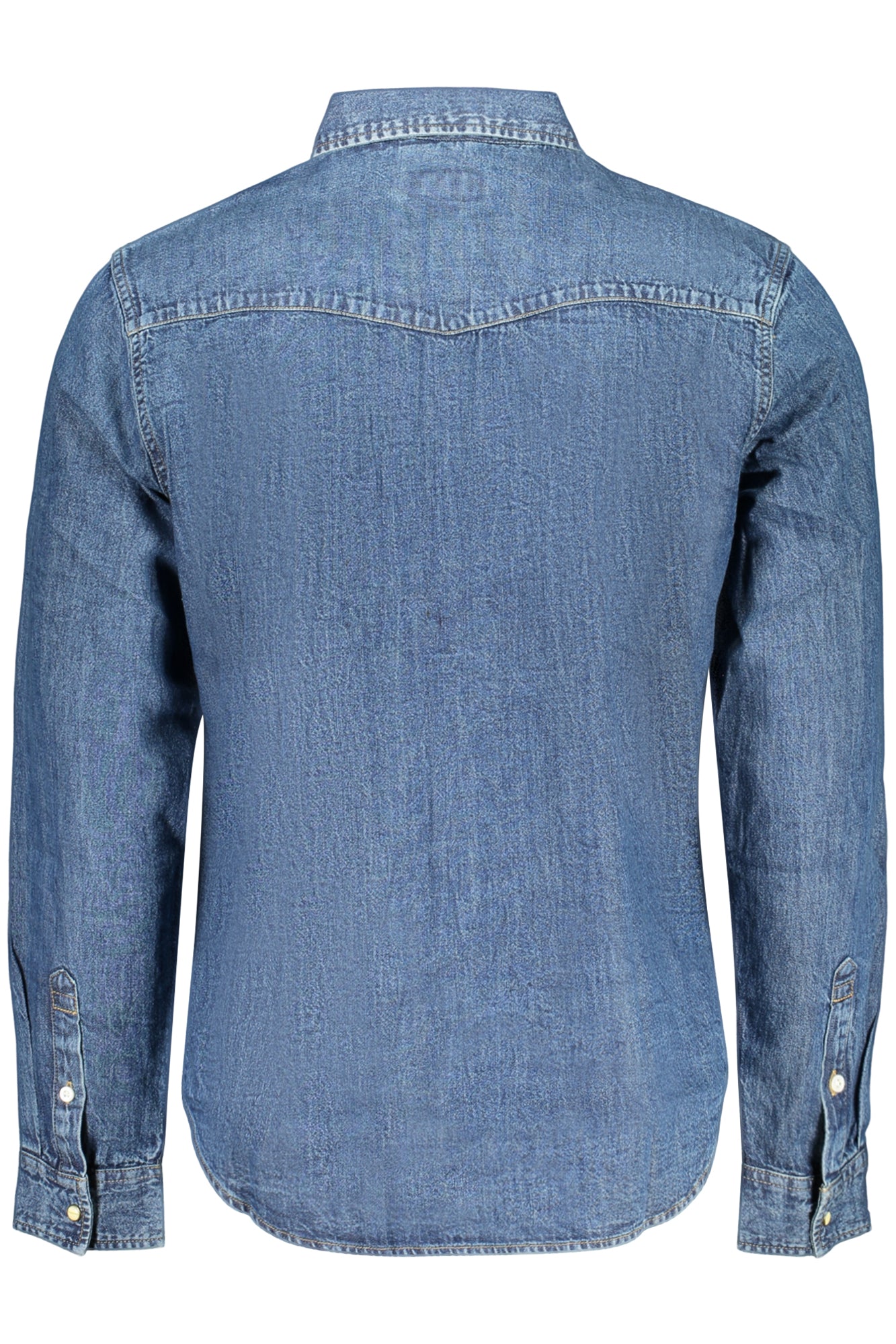 GUESS JEANS MEN'S LONG-SLEEVED SHIRT, BLUE