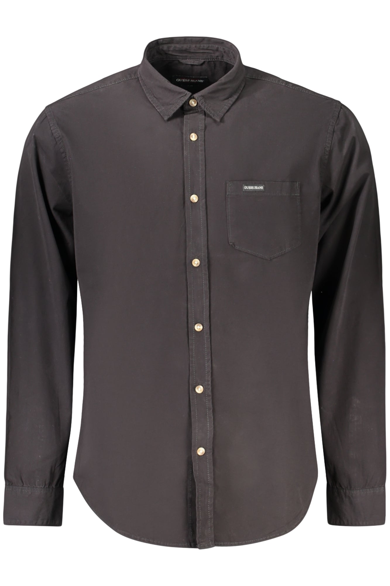 GUESS JEANS MEN'S LONG-SLEEVED SHIRT BLACK