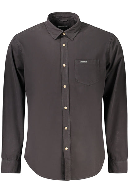 GUESS JEANS MEN'S LONG-SLEEVED SHIRT BLACK