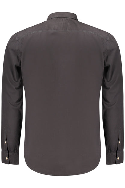 GUESS JEANS MEN'S LONG-SLEEVED SHIRT BLACK