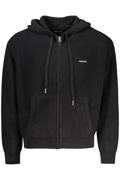 GUESS JEANS MEN'S BLACK CARDIGAN