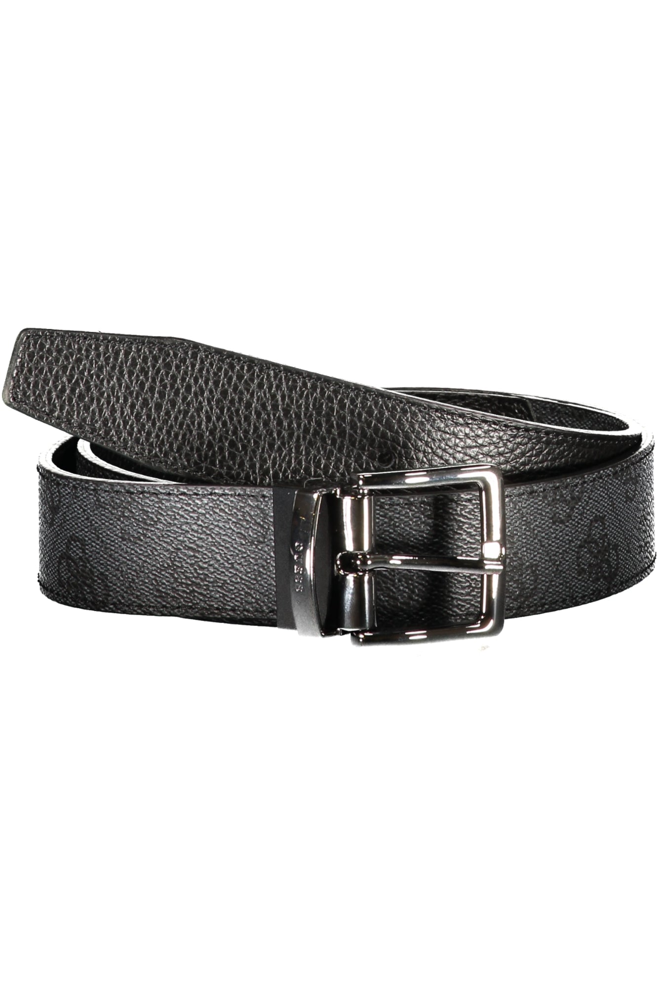 GUESS JEANS MEN'S GREY LEATHER BELT
