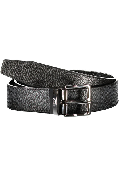 GUESS JEANS MEN'S GREY LEATHER BELT