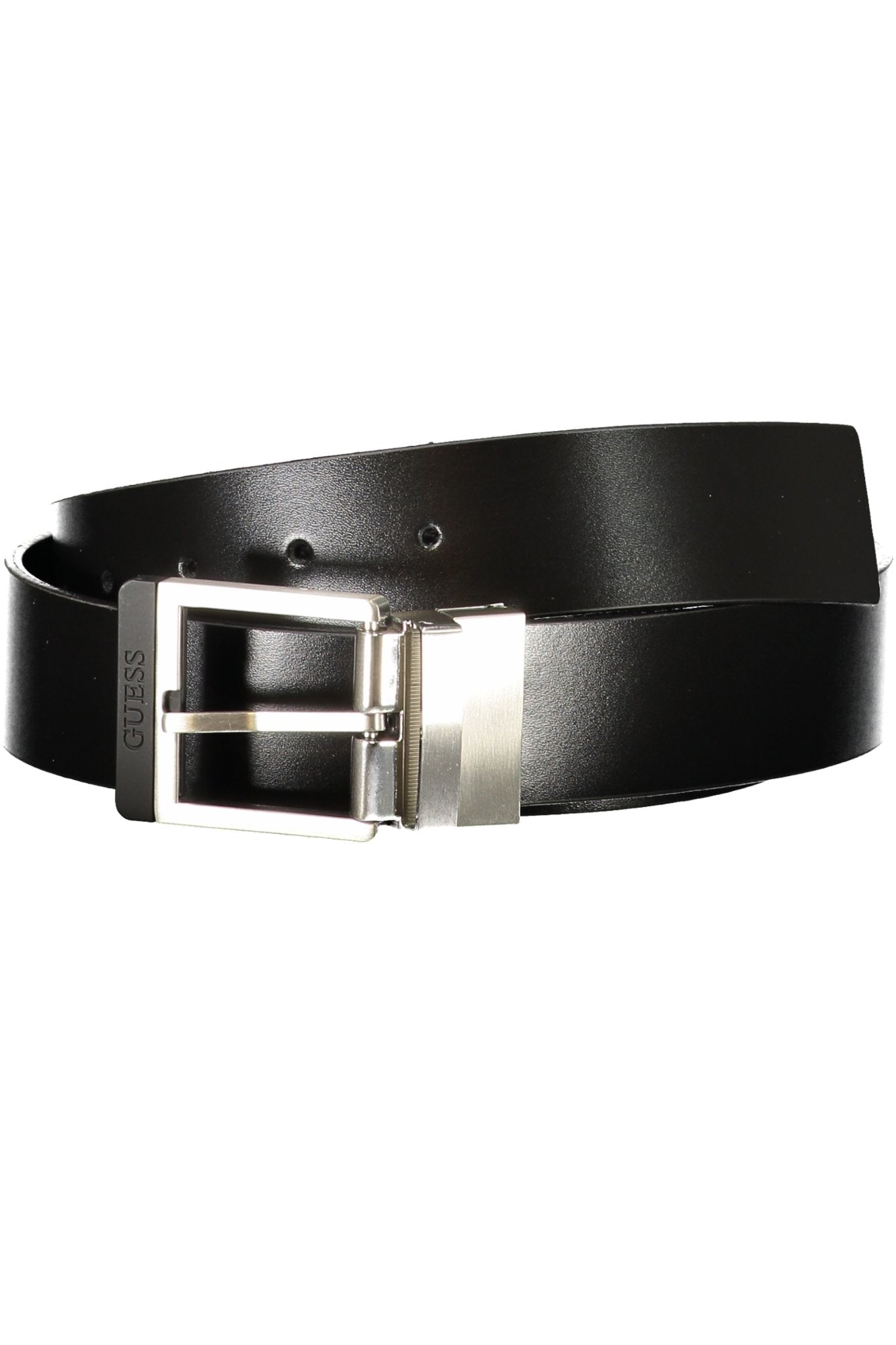 GUESS JEANS MEN'S BLACK LEATHER BELT