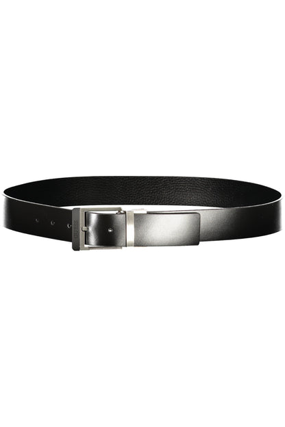 GUESS JEANS MEN'S BLACK LEATHER BELT