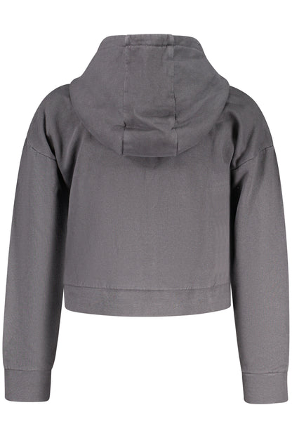 GUESS JEANS ZIP-UP SWEATSHIRT FOR GIRLS, BLACK