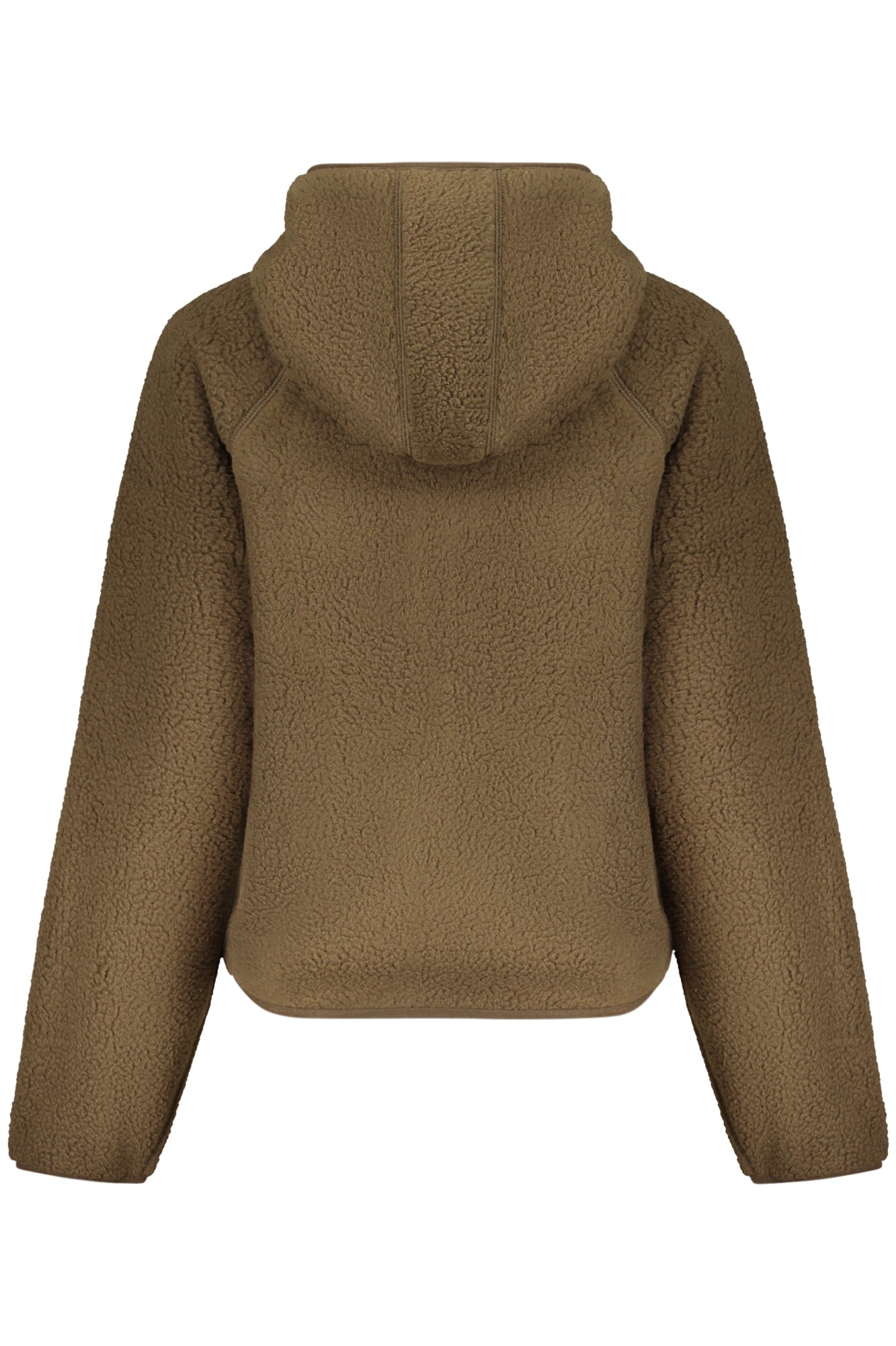 GUESS JEANS WOMEN'S BROWN ZIP-UP SWEATSHIRT