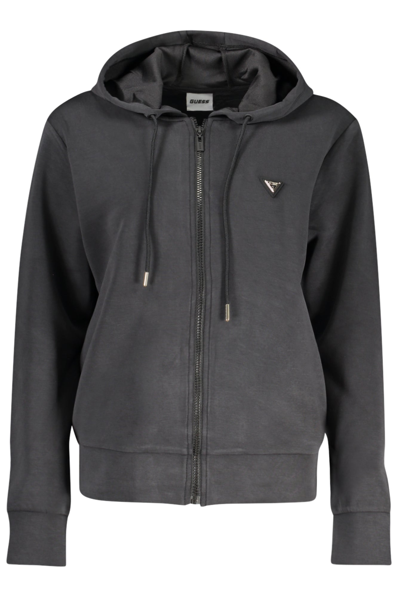 GUESS JEANS WOMEN'S ZIP-UP SWEATSHIRT BLACK