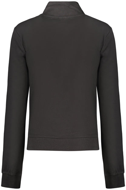 GUESS JEANS WOMEN'S BLACK ZIP-UP SWEATSHIRT