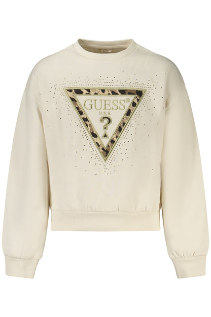 GUESS JEANS ZIP-UP SWEATSHIRT FOR GIRLS, WHITE